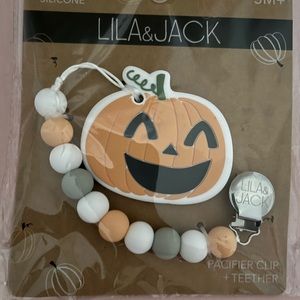 pumpkin pacifier clip